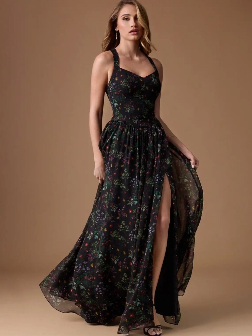 Azazie Atelier Dionna Shadow Bloom Maxi Dress
